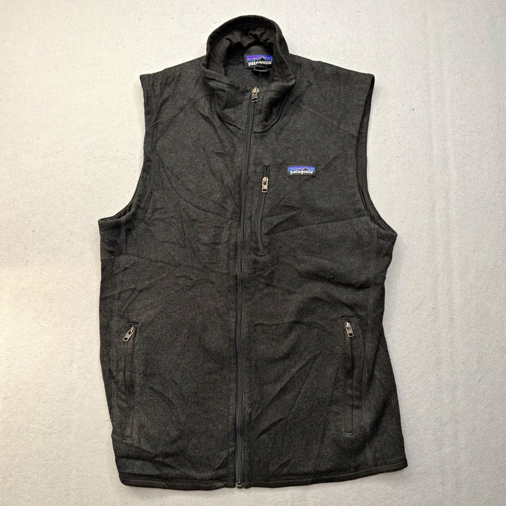 Patagonia Better Sweater Vest Mens Medium M Black Full Zip Fleece Gorpcore 25882